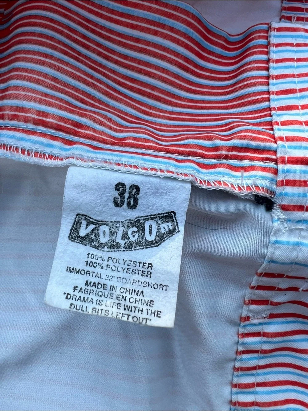 Volcom Red Stripe Men’s Board Shorts - The Spot Bar and Grill Sheboygan, WI